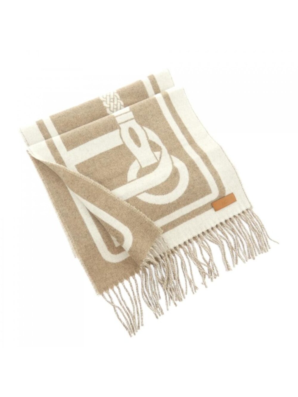 Hermes Coaching Scarf Beige